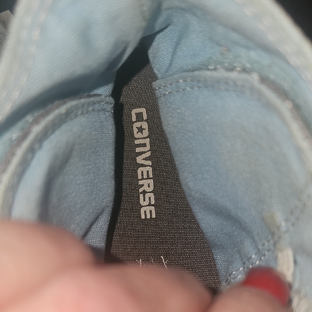 Converse All Star Kids High-Top Sneakers - Light Blue and Gray Size 3 - Picture 5 of 8